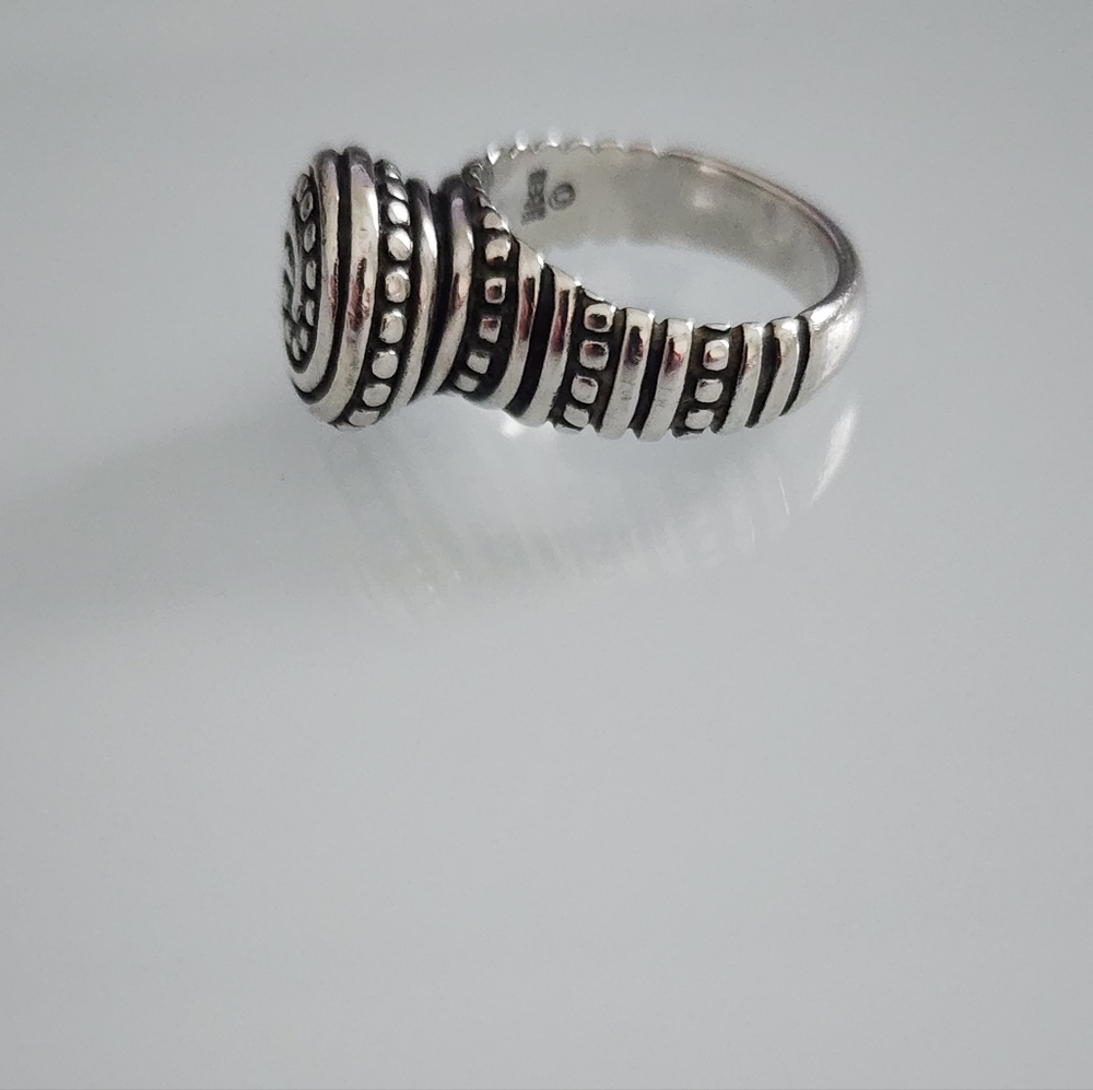 James Avery Silver Spiral Dot Ring - Picture 7 of 9